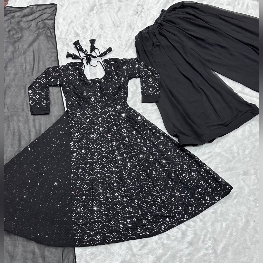 Black Dress Anarkali Dress Indian Event Wear Party Wear Diwali Wedding Wear